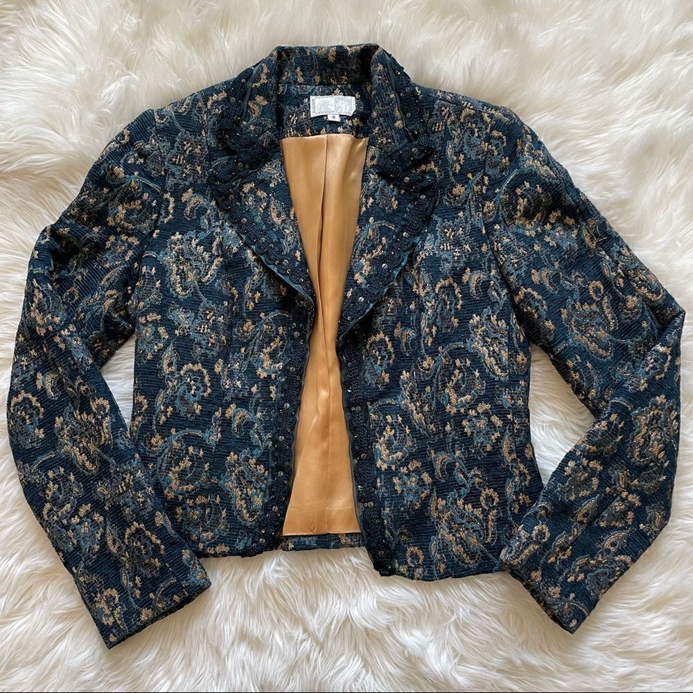 Alberto Makali Jacquard Sequin Women’s Blazer Size 6